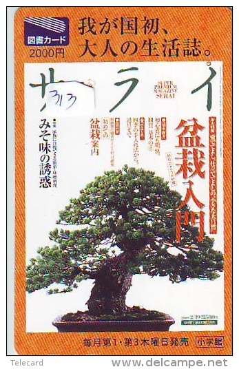 Télécarte Japon * Arbre Nain * BONSAI  (313) Dwarf Tree Japan Phonecard * Telefonkarte Baum - Flores