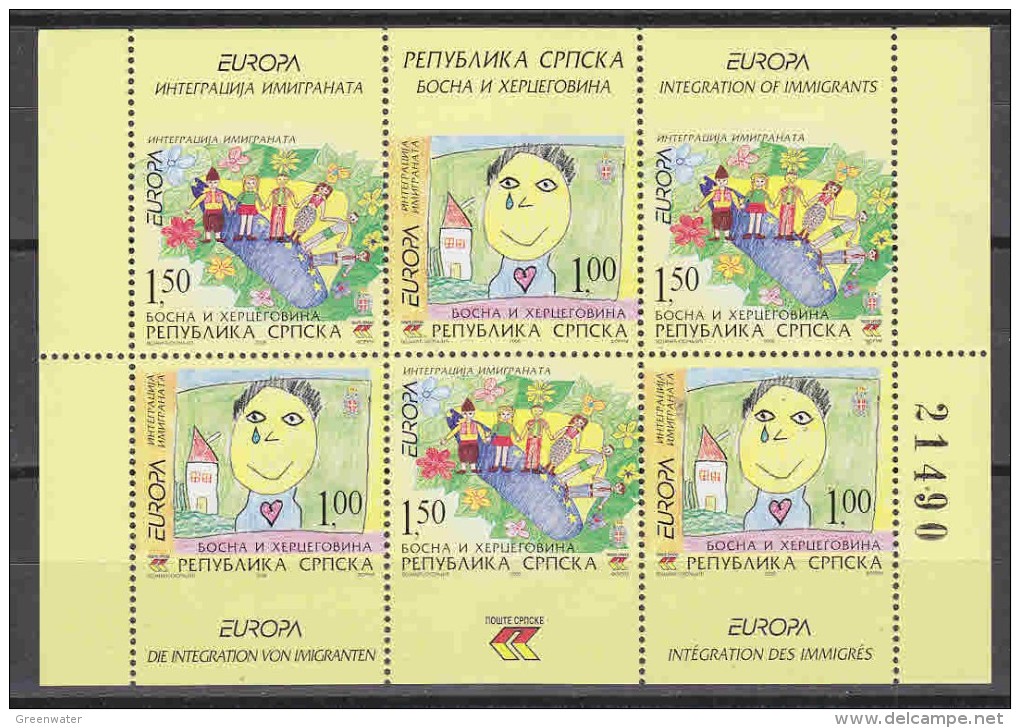 Europa Cept 2006 Bosnia/Herzegovina Serbia 2v Booklet Pane ** Mnh (15468) - 2006