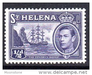 St. Helena GVI 1938 ½d Violet Definitive, Hinged Mint - Isola Di Sant'Elena