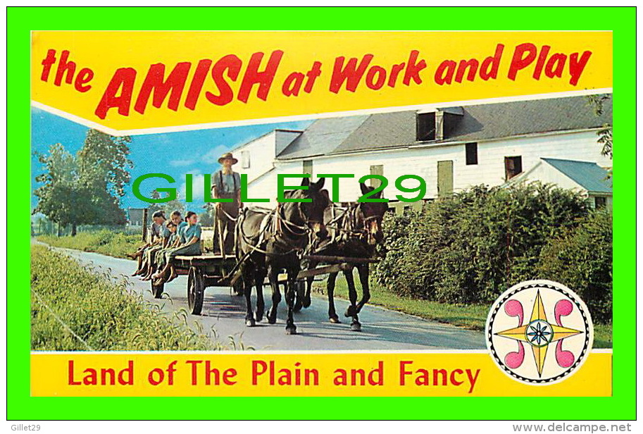 LANCASTER, PA - THE AMISH AT WORK AND PLAY - LAND OF THE PLAIN AND FANCY - - Lancaster