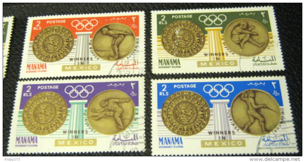 Manama 1968 Gold Medal Winner Of Olympic Games - Mexico City, Mexico X4 - Used - Manama