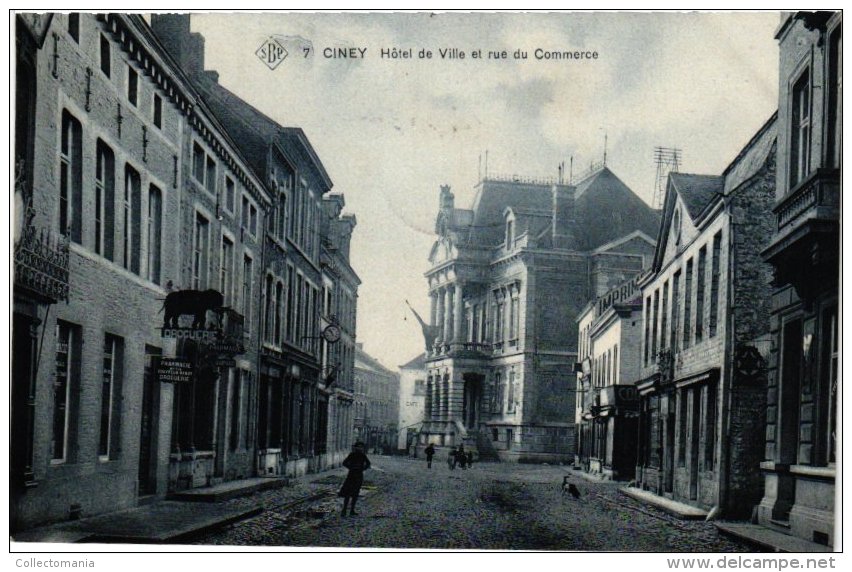 NAMUR    6 CP Ciney   Rue Du Commerce 1909 Château St Roch Place  Forges Château Bormenville Place Monseu - Ciney