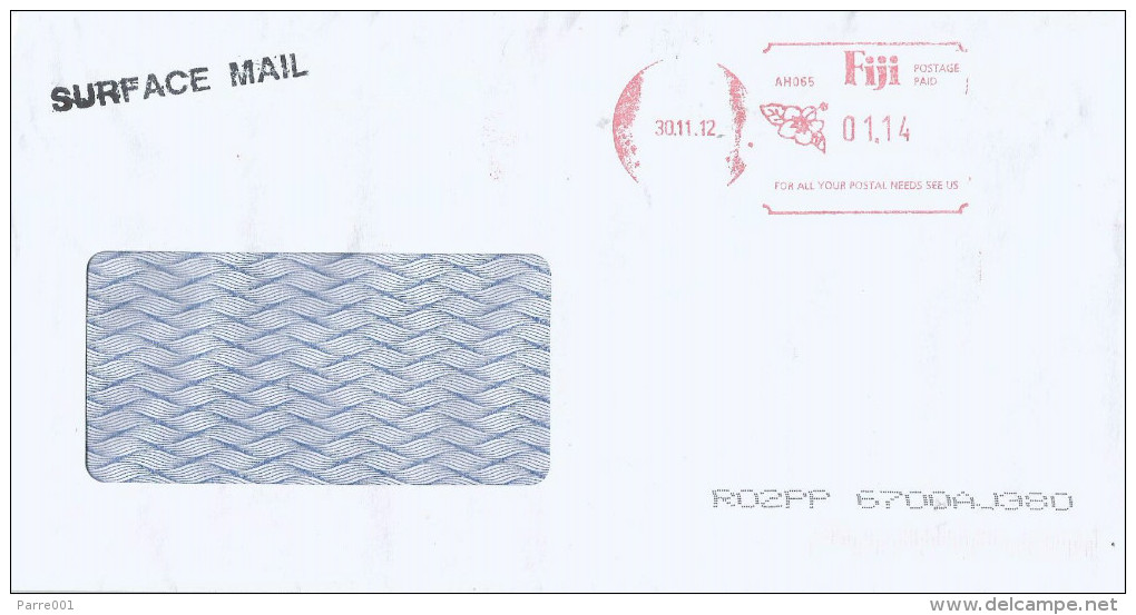 Fiji 2012 Hasler AH065 Postage Paid Meter Franking Cover - Fiji (1970-...)