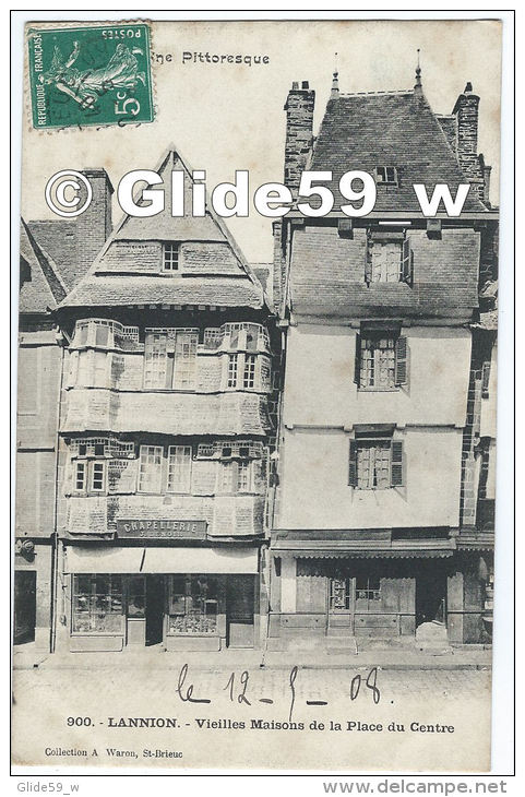 LANNION - Vieilles Maisons De La Place Du Centre - N° 900 - Lannion