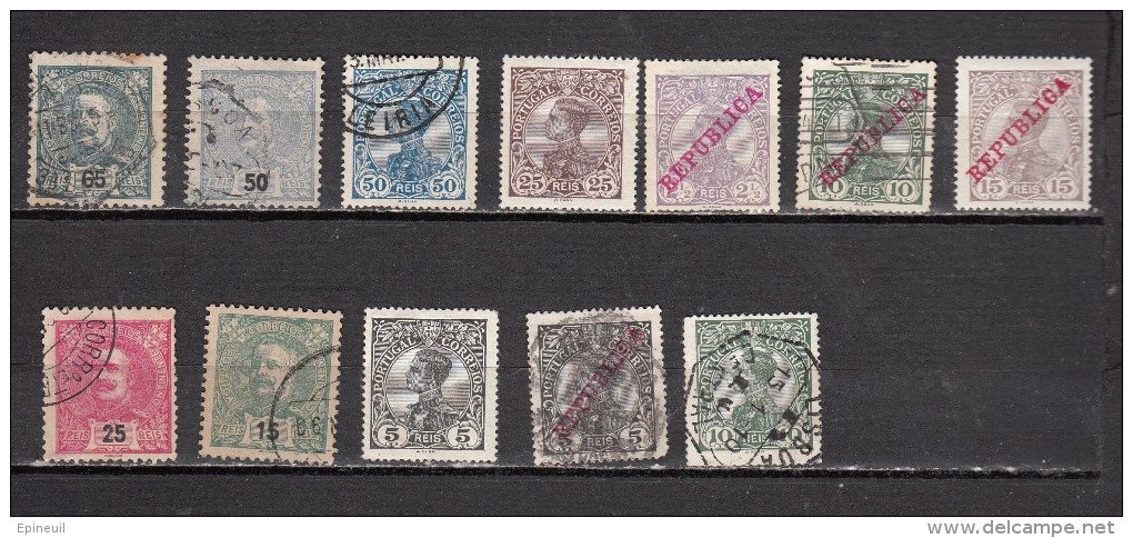 PORTUGAL °  YT N° LOT DE 12 TIMBRES DIFFERENTS - Oblitérés