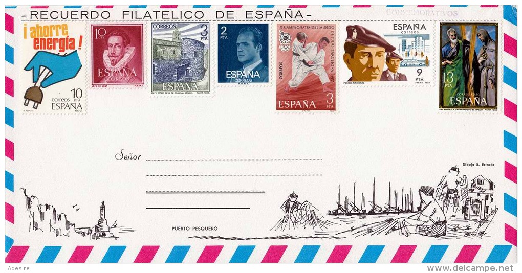 ESPANA 1983 - Filatelica Schmuckbrief Mit 7 Fach Sondermarken - Briefe U. Dokumente