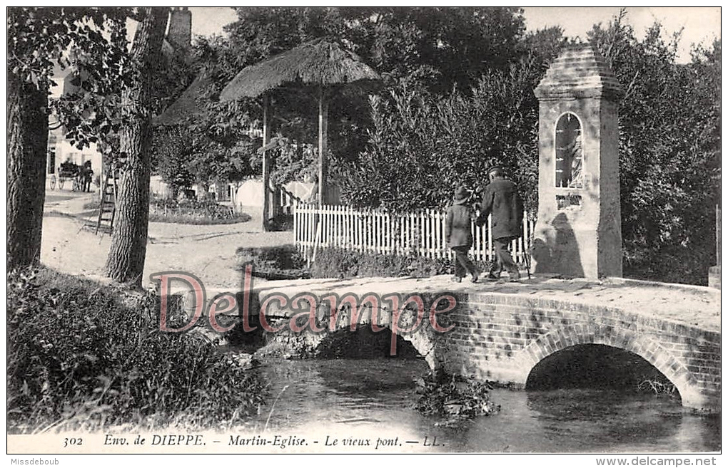76 - MARTIN EGLISE - Le Vieux Pont  - Dos Vierge   - 2 Scans - Autres & Non Classés