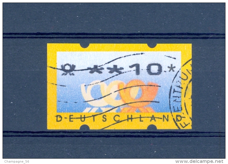 1999 N° 4  ALLEMAGNE FÉDÉRALE DOS N° 1465 DISTRIBUTEURS ROULETTES COR ** 10 *  PHOSPHORESCENT OBLITÉRÉ - Rolstempels