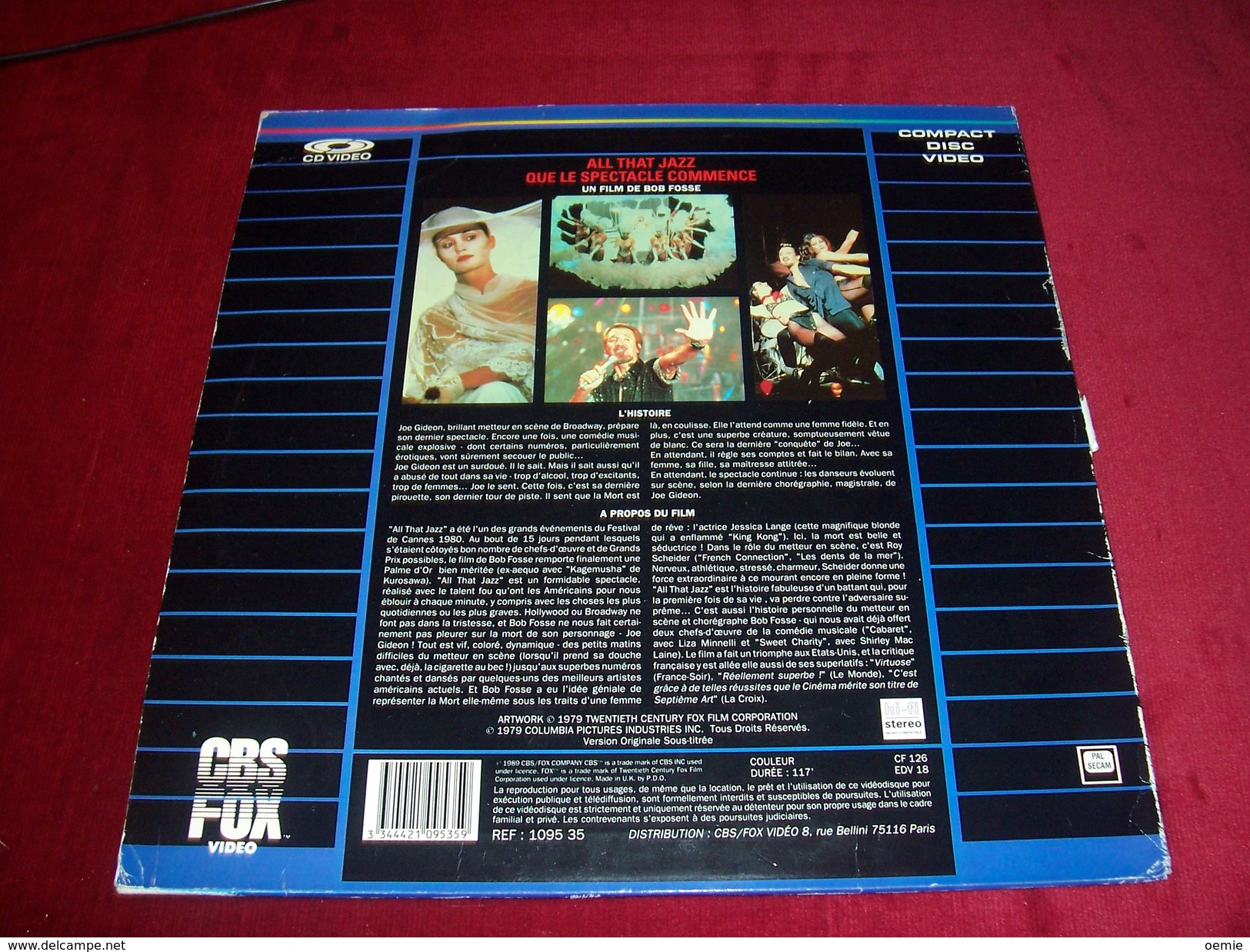 LASERDISC  CDV   °°°    ALL THAT JAZZ   Que Le Spectacle Commence - Otros