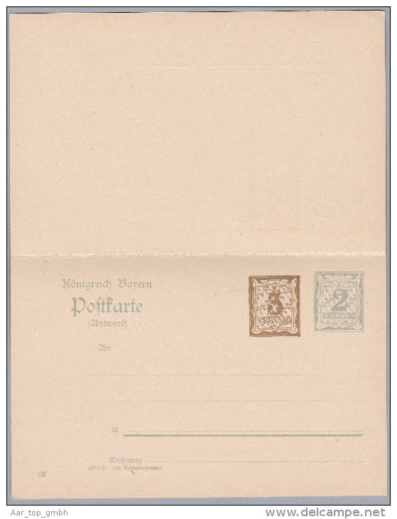 Heimat DE RP KIRCHHEIMBOLADEN 1912-6-30 Auf Doppelpostkarte Unbeschrieben - Entiers Postaux