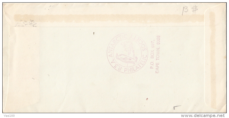 M.V.S.A. AGULHAS, POLAR SHIP, SPECIAL COVER, PENGUIN, POSTED AT SEA, 1988, SOUTH AFRIKA - Poolshepen & Ijsbrekers