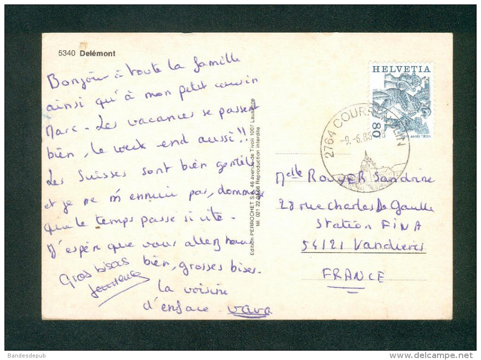 CPSM - Suisse JU - Delemont ( Multivues Vue Aerienne PERROCHET ) - Delémont