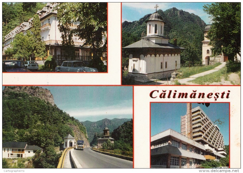 Calimanesti Hotel Central Turnu Viaductul Valea Postei Caciulata Monastery Postcard 148 - Romania