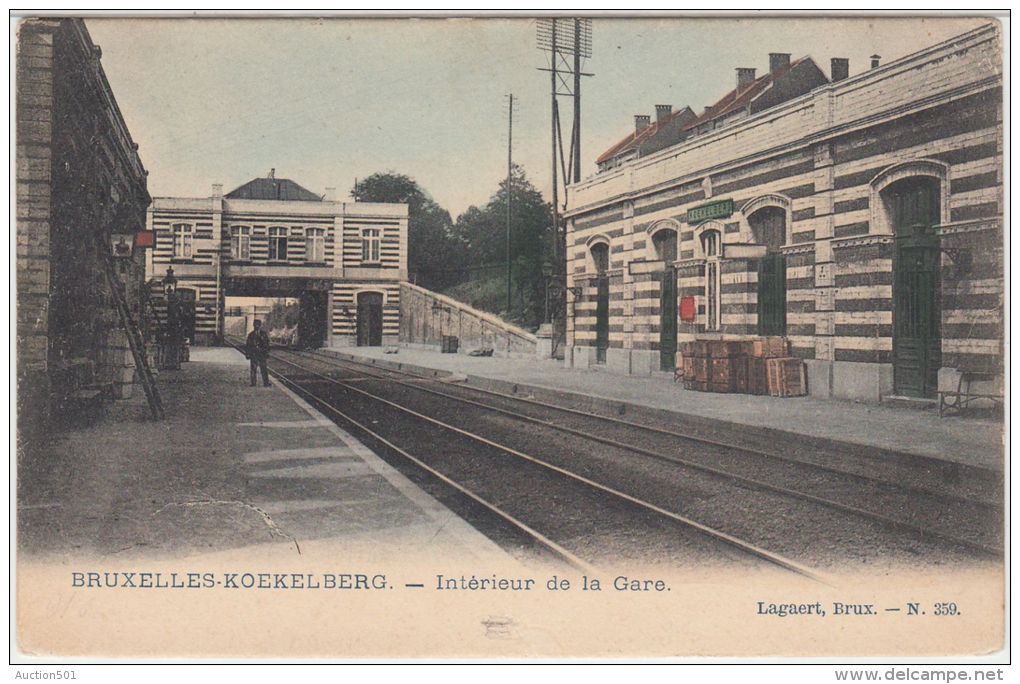 22624g  GARE - QUAI - CHEMIN De FER - Koekelberg - 1906 - Colorisée - Koekelberg