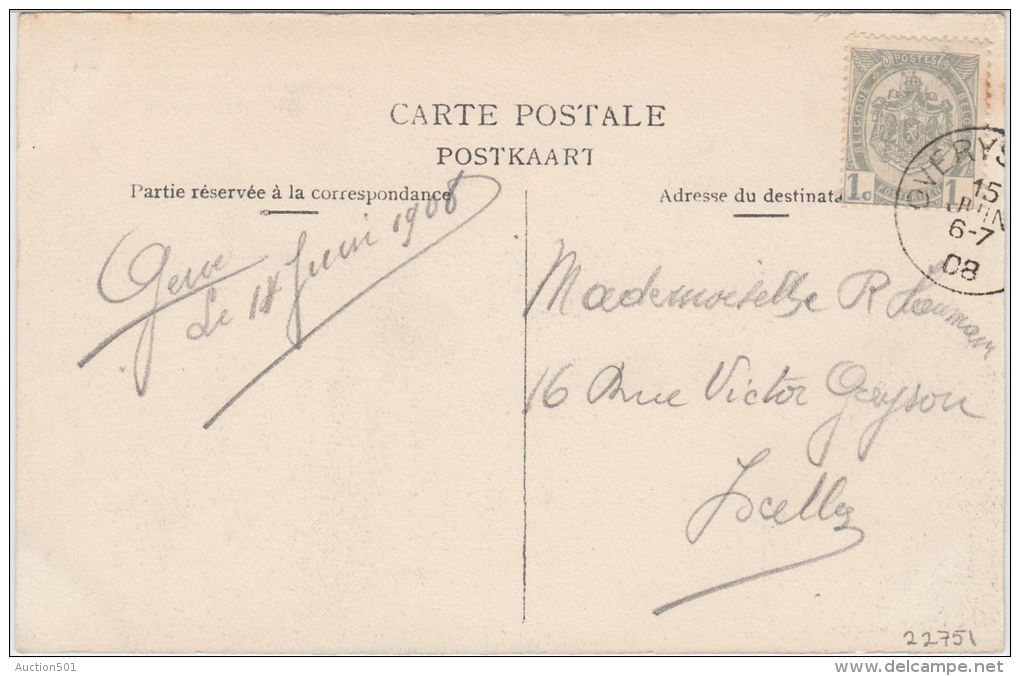 22751g CHAUSSEE De WAVRE - ENTREE Du VILLAGE - Overyssche - 1908 - Overijse