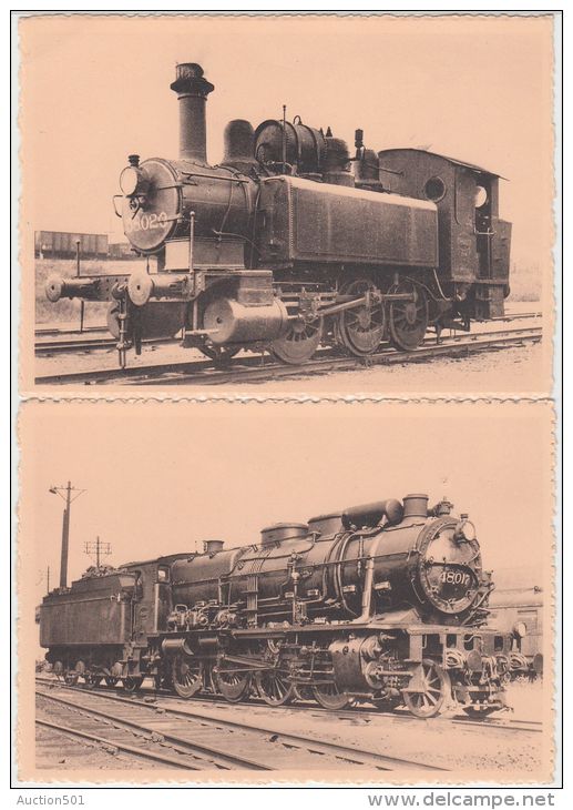 22802g LOCOMOTIVES - RAIL &amp; TRACTION - Serie 12 Cartes - Bruxelles-ville