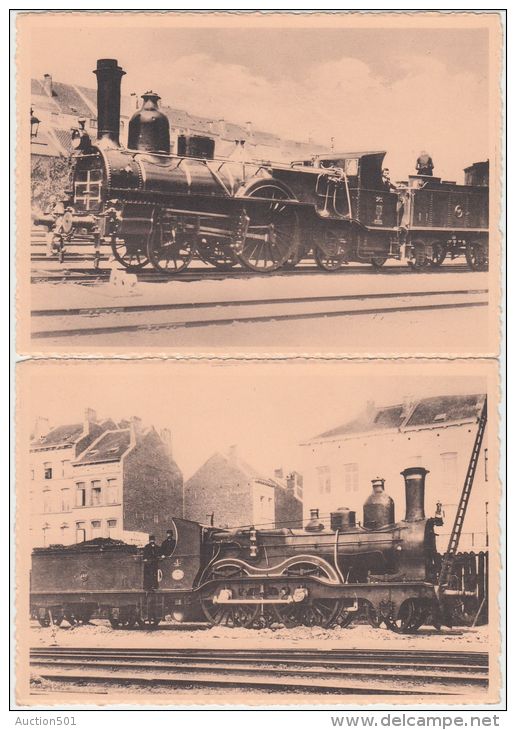 22802g LOCOMOTIVES - RAIL &amp; TRACTION - Serie 12 Cartes - Bruxelles-ville