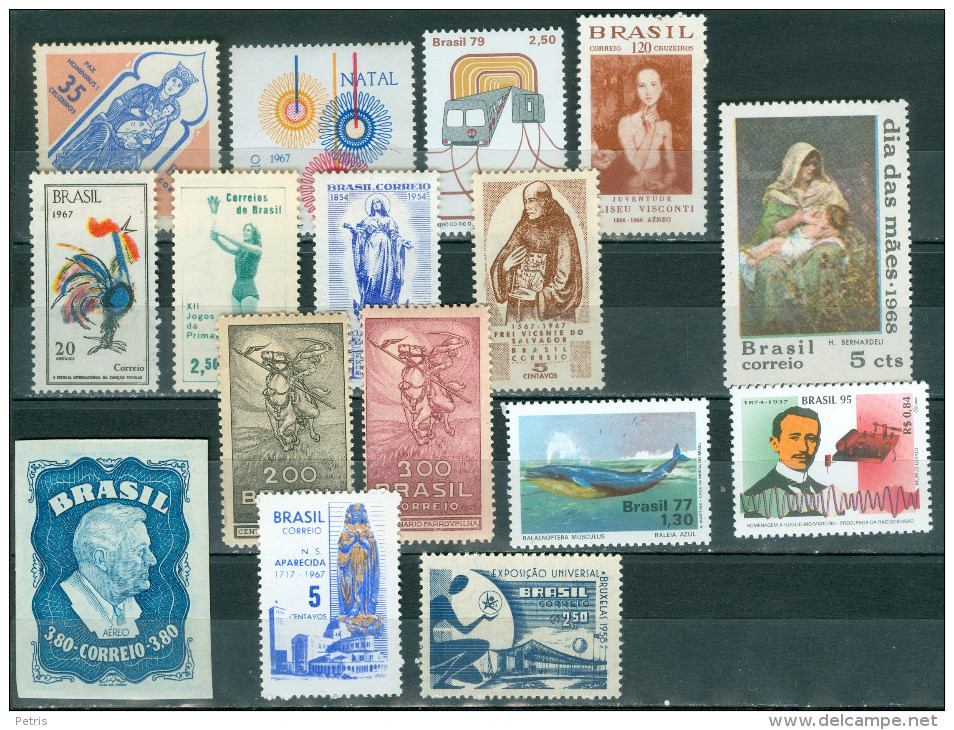 Brazil Lot Of 16 Stamps MNH** - Lot. 2820 - Collections, Lots & Series