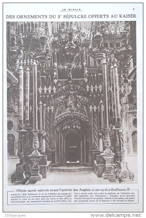 LE MIROIR N° 219 / 03-02-1918 CLEMENCEAU NEWAK JAFFA PALESTINE BREST-LITWOSK KIEV BENSON ASOLO VILLERSEXEL USA MOSCOU - Weltkrieg 1914-18