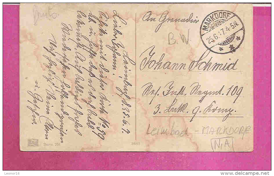 MARKDORF / LEIMBACH  -  * POSTKARTE Gesendet An GrenadierJ.S. Des INF.REGT109 Im Jahre 1917 * - Verlag : Z.N.G Série 251 - Markdorf