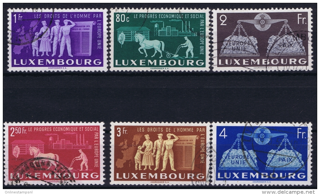 Luxembourg: 1951 Mii Nr 478 - 483  , Yv  443 - 448 Used Obl - Gebruikt