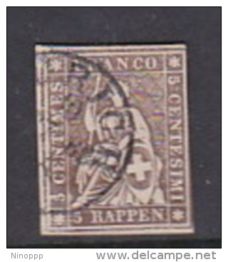 Switzerland 1855 5 Rappen Brown Used - Oblitérés