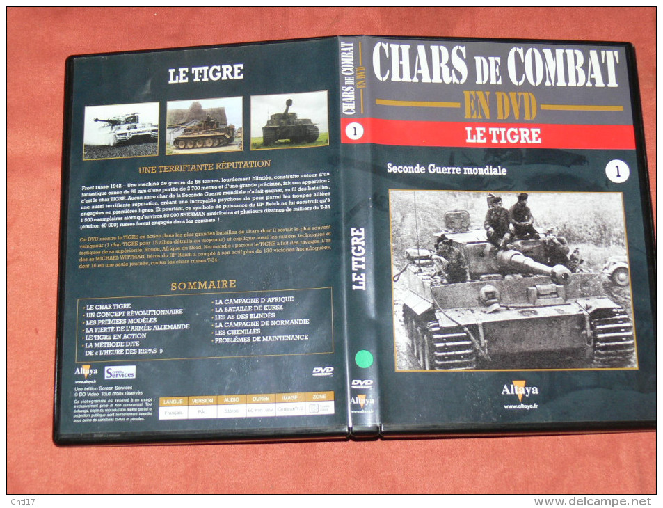 CHARS DE COMBAT EN DVD " LE TIGRE " N°1   GUERRE MONDIALE  WW2 1939/45 - Dokumentarfilme