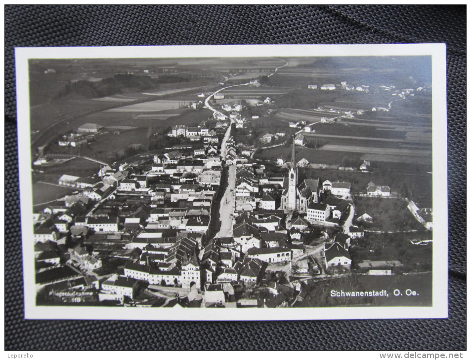 AK SCHWANENSTADT B. Vöcklabruck Ca.1940 Fliegeraufnahme // /  D*13359 - Vöcklabruck