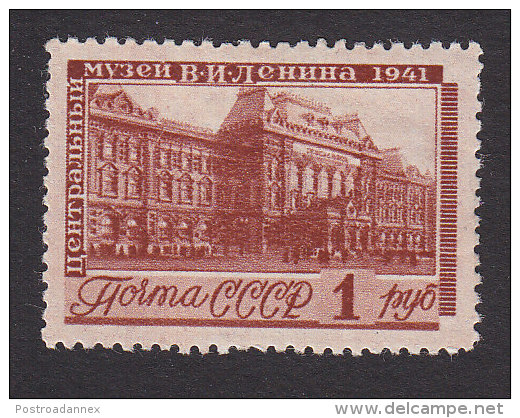 Russia, Scott #855, Mint Hinged, Lenin Museum, Issued 1942 - Unused Stamps