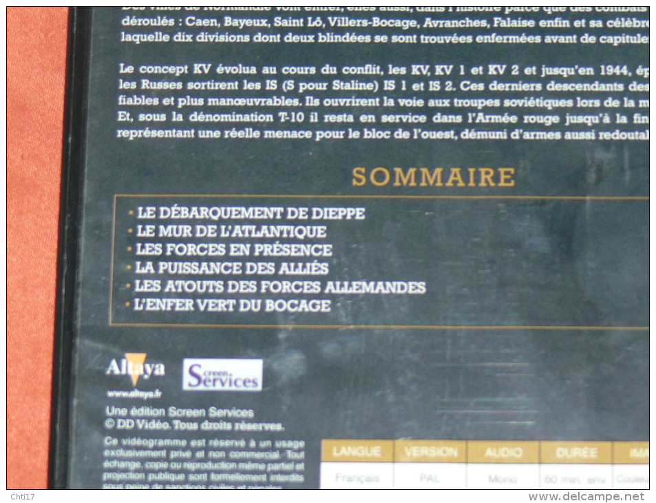 CHARS DE COMBAT EN DVD  " LA BATAILLE DE NORMANDIE   "     N° 12  GUERRE MONDIALE  WW2 1939/45 - Documentaires