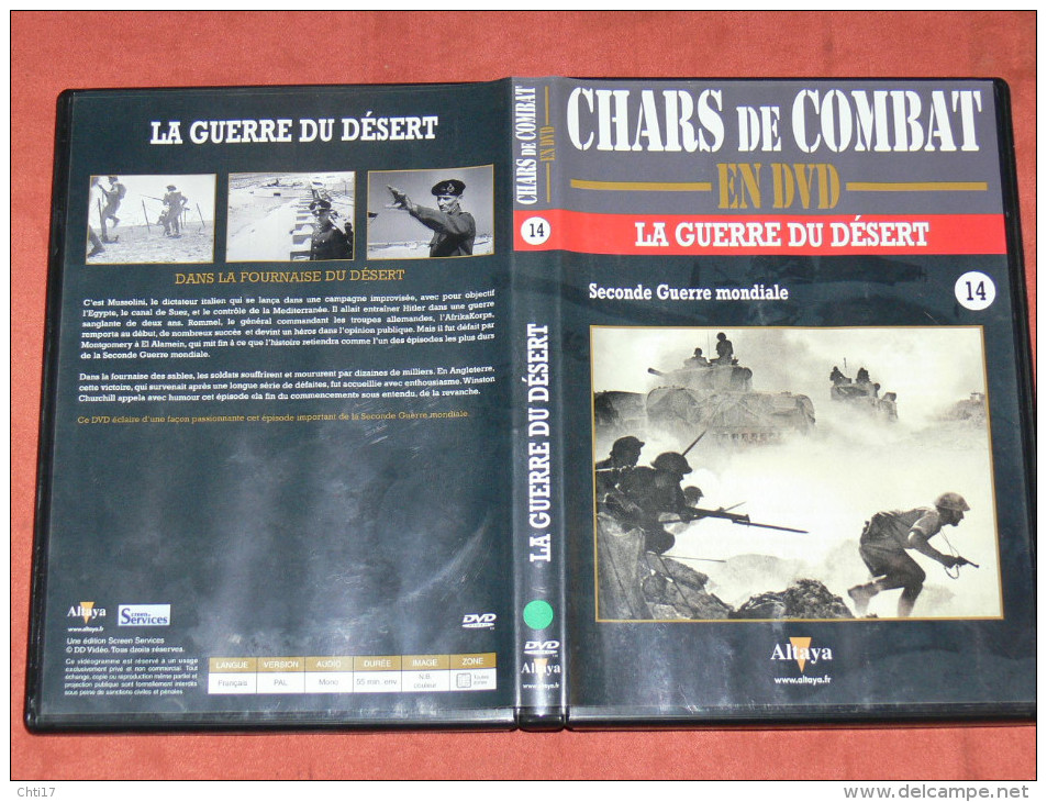 CHARS DE COMBAT EN DVD  " LA GUERRE DU DESERT "  AFRIKA KORPS     N° 14  GUERRE MONDIALE  WW2 1939/45 - Dokumentarfilme