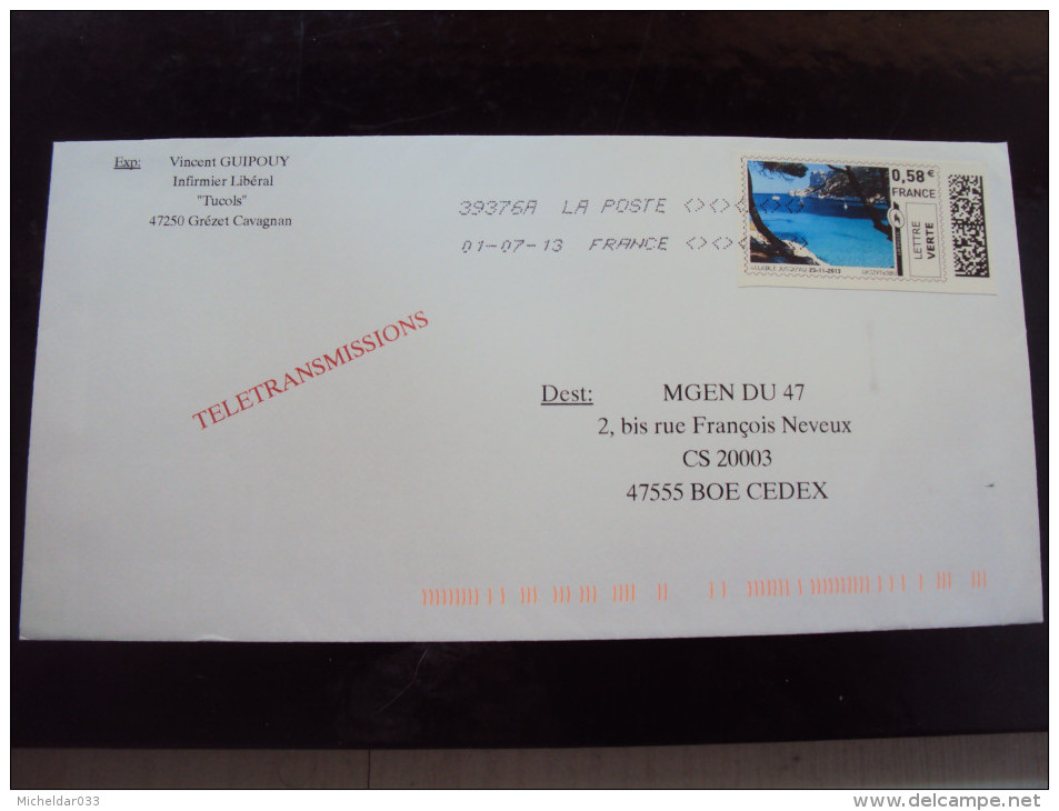 Lettre Montimbrenligne Plage - Other & Unclassified