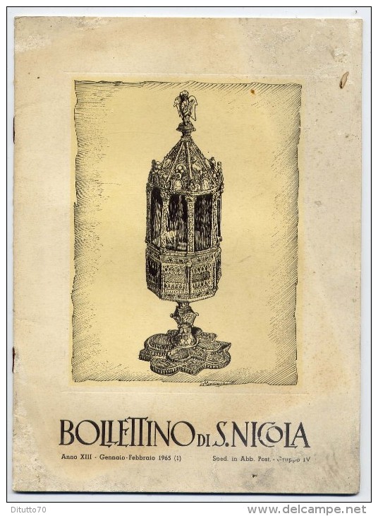 Bollettino Di S.nicola - Anno 1963 - Religion