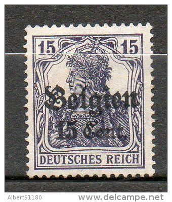 BELGIQUE (Occupatio) 15c S 15p Violet Noir 1916-18 N°16 - Army: German