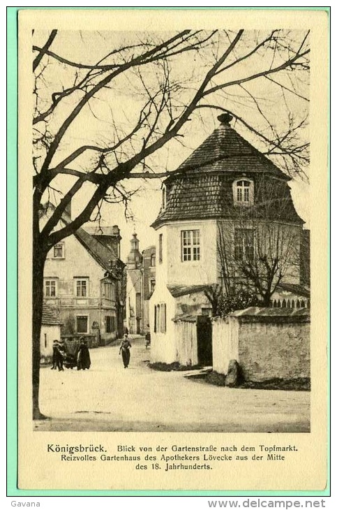 KONIGSBRUCK - Blick Von Der Gartenstrasse Nach Dem Tpfmarkt - Koenigsbrueck