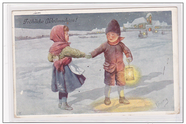 Feiertag Karl, Weihnachten, Noel, Laterne, Litho, 1918   ***70434 - Feiertag, Karl