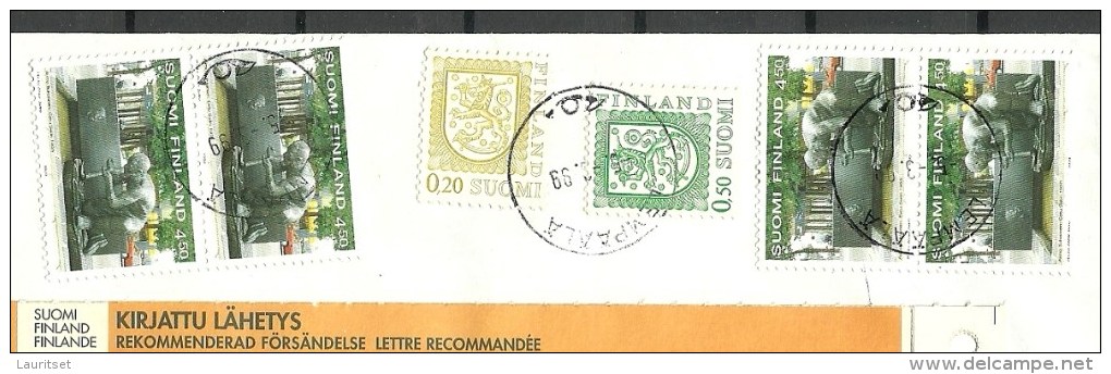 FINNLAND Finland Suomi 1999 Registered Cover To Estonia Estland Tartu Dorpat - Cartas & Documentos