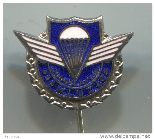 PARACHUTTING - Yugoslavia, Enamel, Pin, Badge - Parachutespringen