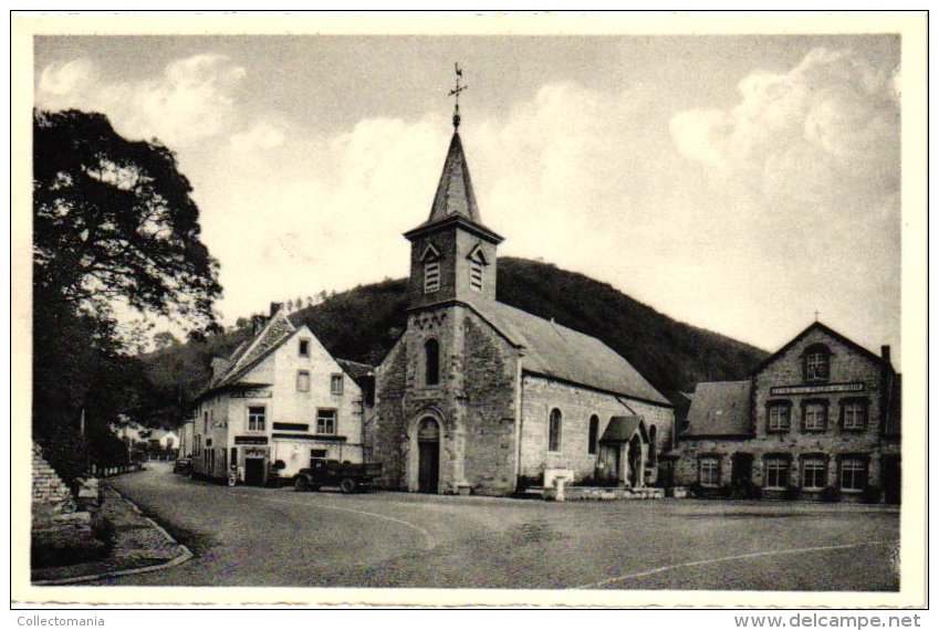 NAMUR  5 CP Hastière  Lavaux Av Gare  Eglise Nels7 N°17 Meuse 1909 Villa Scolaire 1903 Place - Hastière