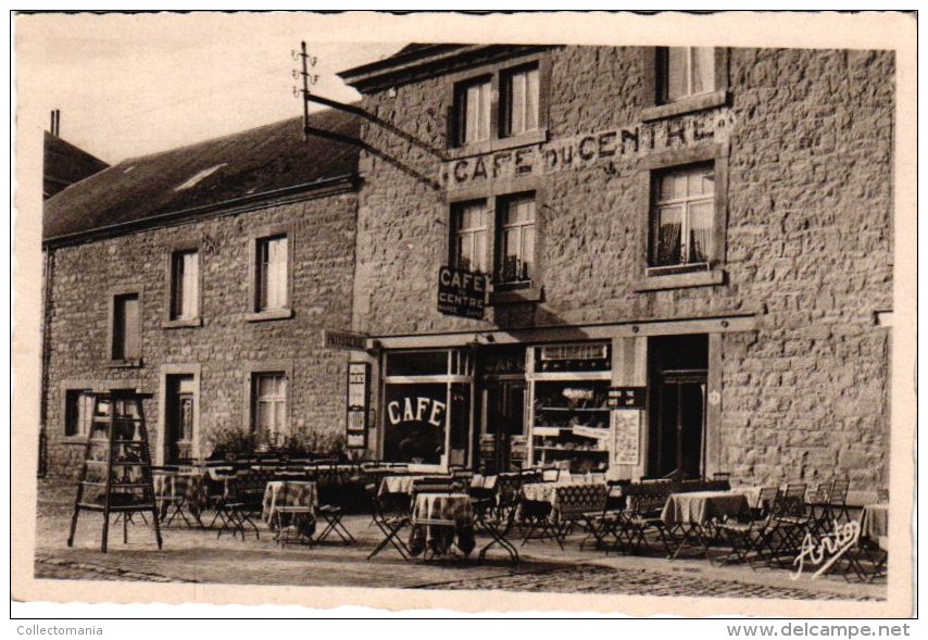 NAMUR 6CP Han Sur Lesse Attelage Café Du Centre Château Des Grottes Nels 8n°214 Onjour  Moulin 1904 - Andere & Zonder Classificatie