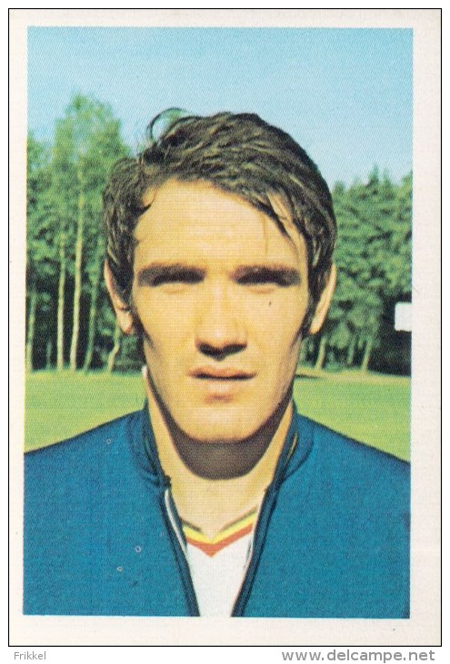 Wilfried Van Moer België Kaartje Chromo (5 X 7cm) Mexico 1970 Coupe Du Monde Voetbal Football Soccer Voetballer - Trading Cards