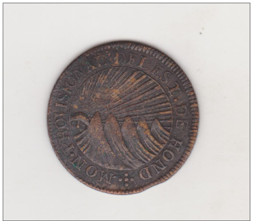 Guatemala HONDURAS Costa Rica 2 Reales 1833 TF Tegucigalpa Print Provisional Coin - Autres – Amérique