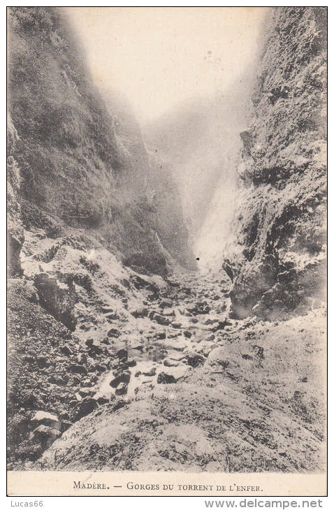 1900 CIRCA MADERE MADEIRA - GORGES DU TORRENT DE L'ENFER - Madeira