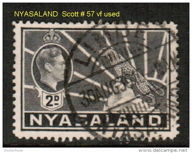 NYASALAND    Scott  # 57 VF USED - Nyassaland (1907-1953)