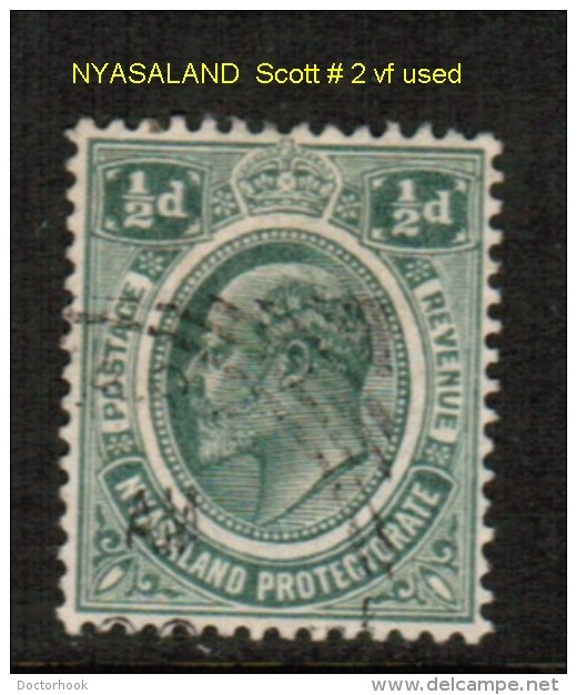 NYASALAND    Scott  # 2 VF USED - Nyassaland (1907-1953)