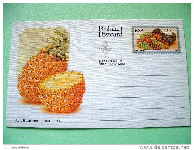 South Africa 1982 Unused Pre Paid Postcard - Fruits - Pinneaple - Storia Postale