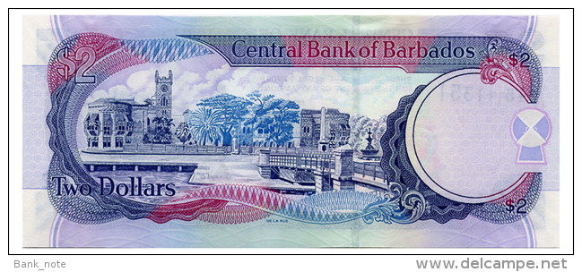 BARBADOS 2 DOLLARS 2007 Pick 66a Unc - Barbados