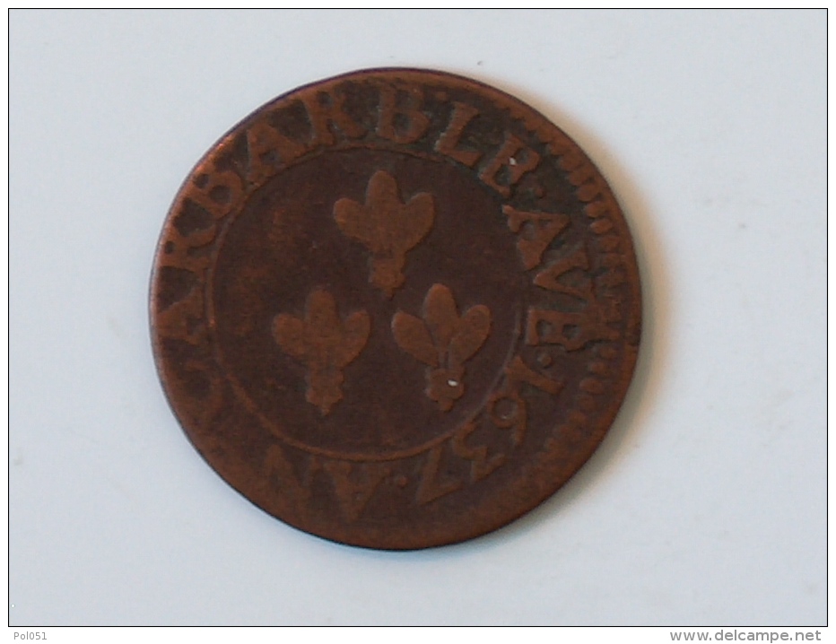 FRANCE DOUBLE TOURNOI 1637 URBAIN VIII AVIGNON - 1610-1643 Louis XIII Le Juste