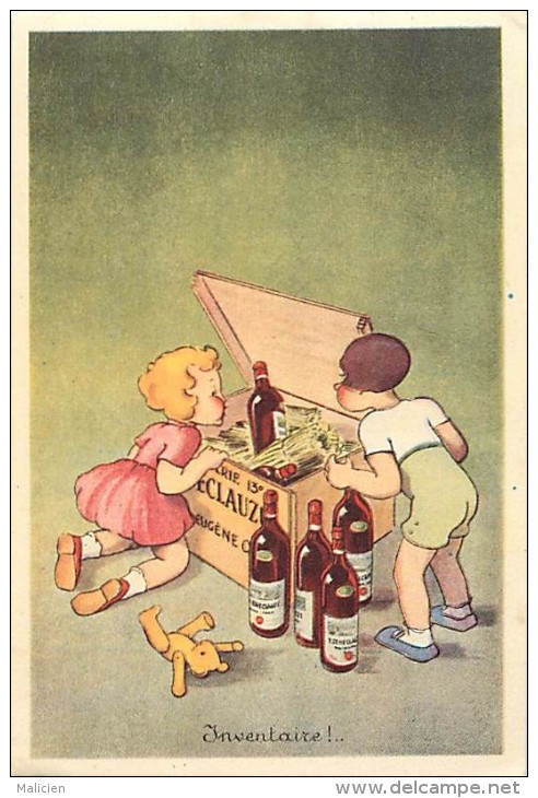 Ref  B54- Publicité Vin Alcool -f Seneclauze -oran-algerie -dessin Illustrateur Enfants  - Carte Bon Etat - - Oran