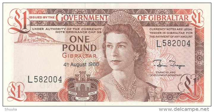 Gibraltar 1 Pound 1988 Pick 20e UNC - Gibraltar